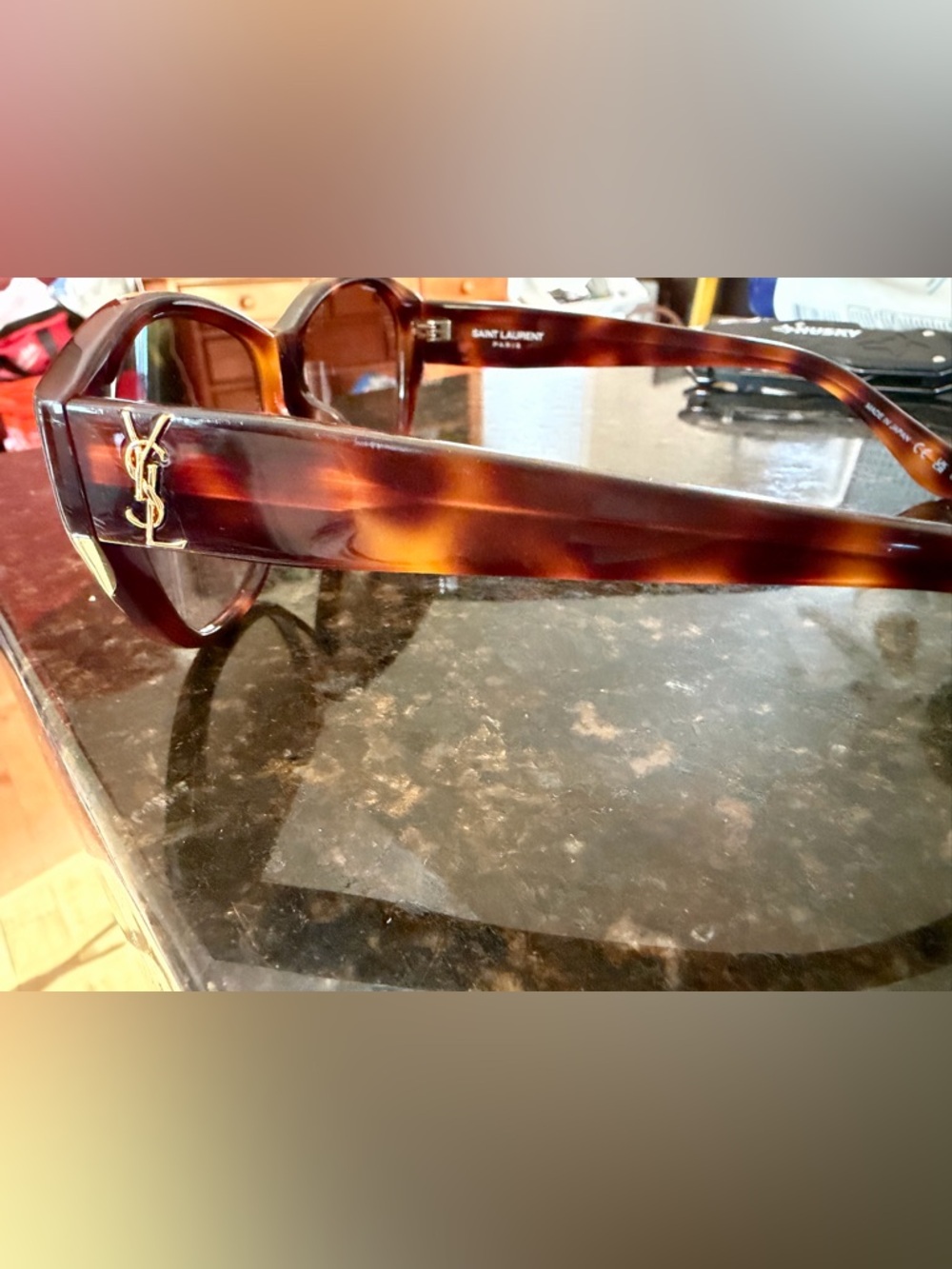 YSL Tortoiseshell Cat Eye Sunglasses - Brown - Picture 2 of 7